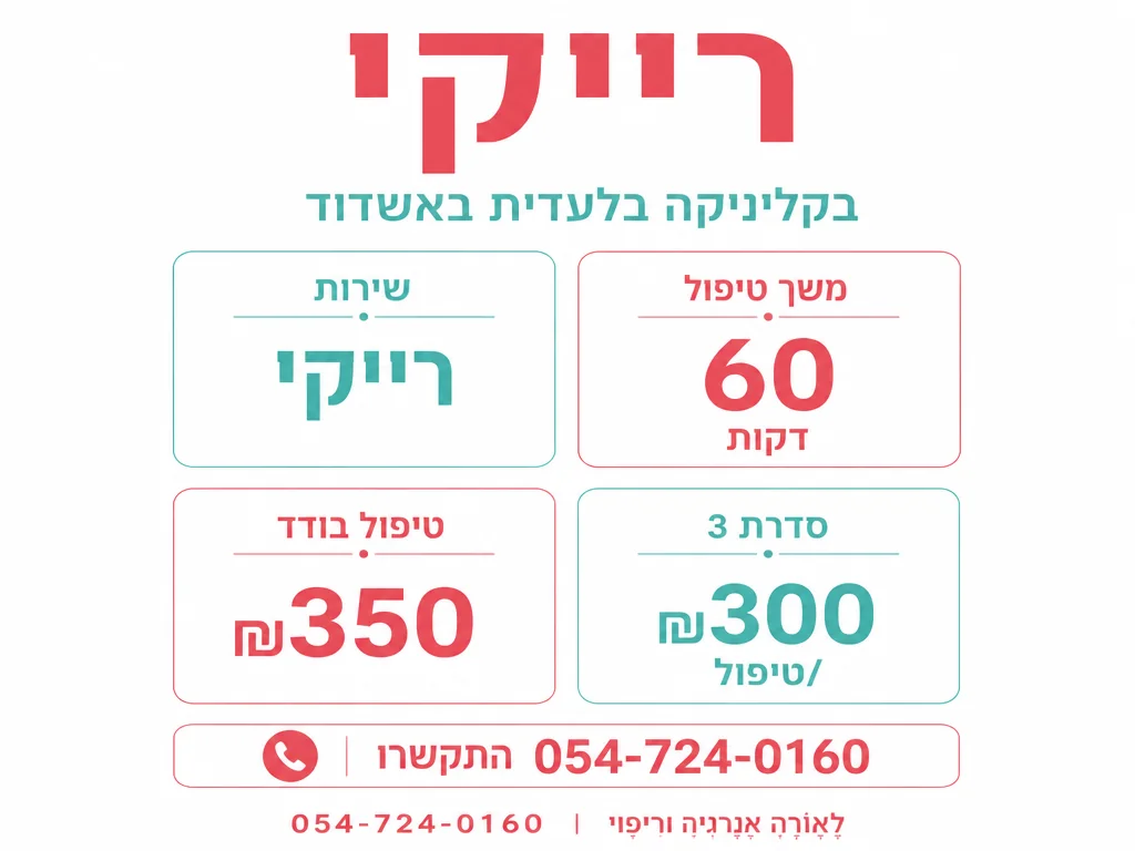 אינפוגרפיקה: רייקי - בקליניקה בלעדית באשדוד | Oksana Leora