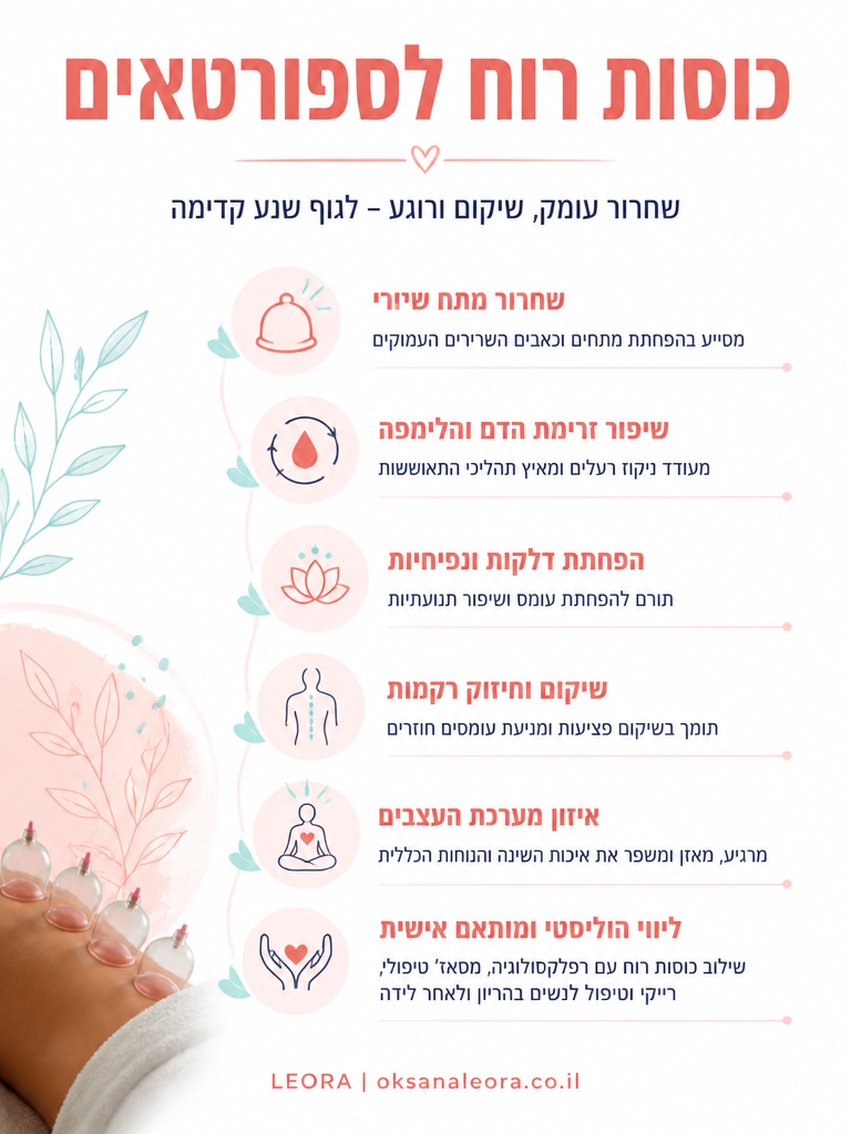 אינפוגרפיקה: כוסות רוח לספורטאים - לֶאוֹרָה אנרגיה וריפוי | Oksana Leora