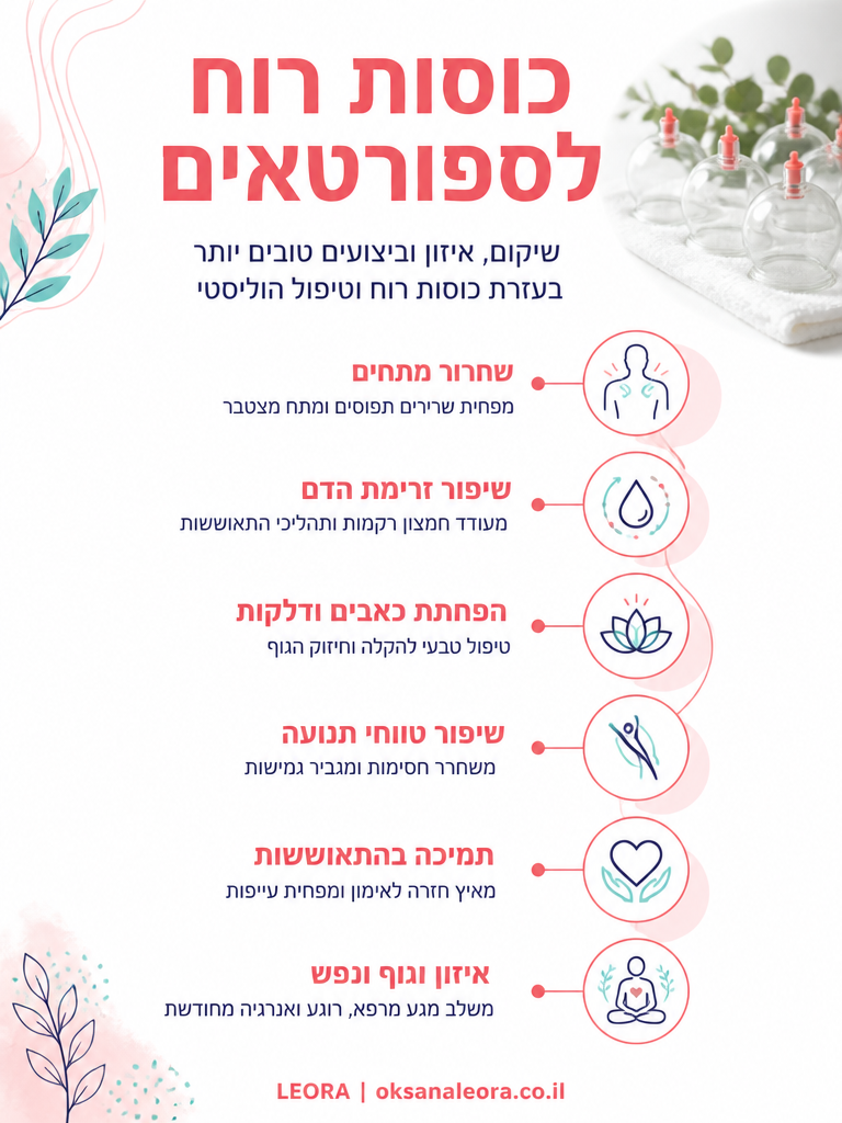 אינפוגרפיקה: כוסות רוח לספורטאים - לֶאוֹרָה אנרגיה וריפוי | Oksana Leora